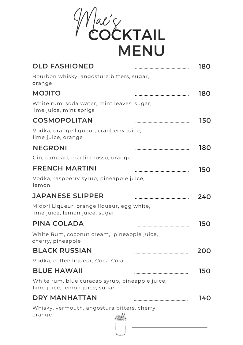 Mae's Cafe Coffee & Bakery Photo Menu 1