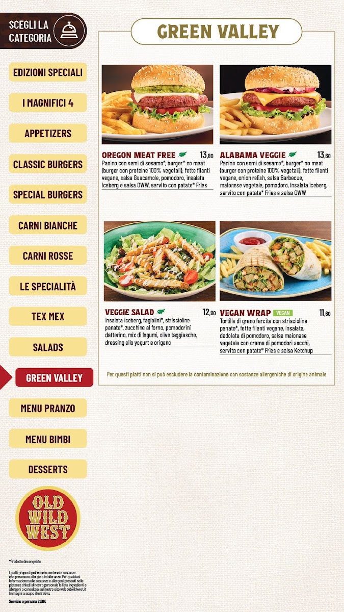 Old Wild West - Corciano Photo Menu 3