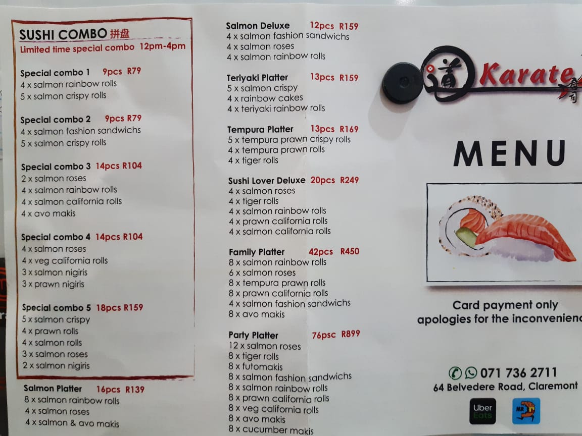 Karate Sushi Yaku Photo Menu 2