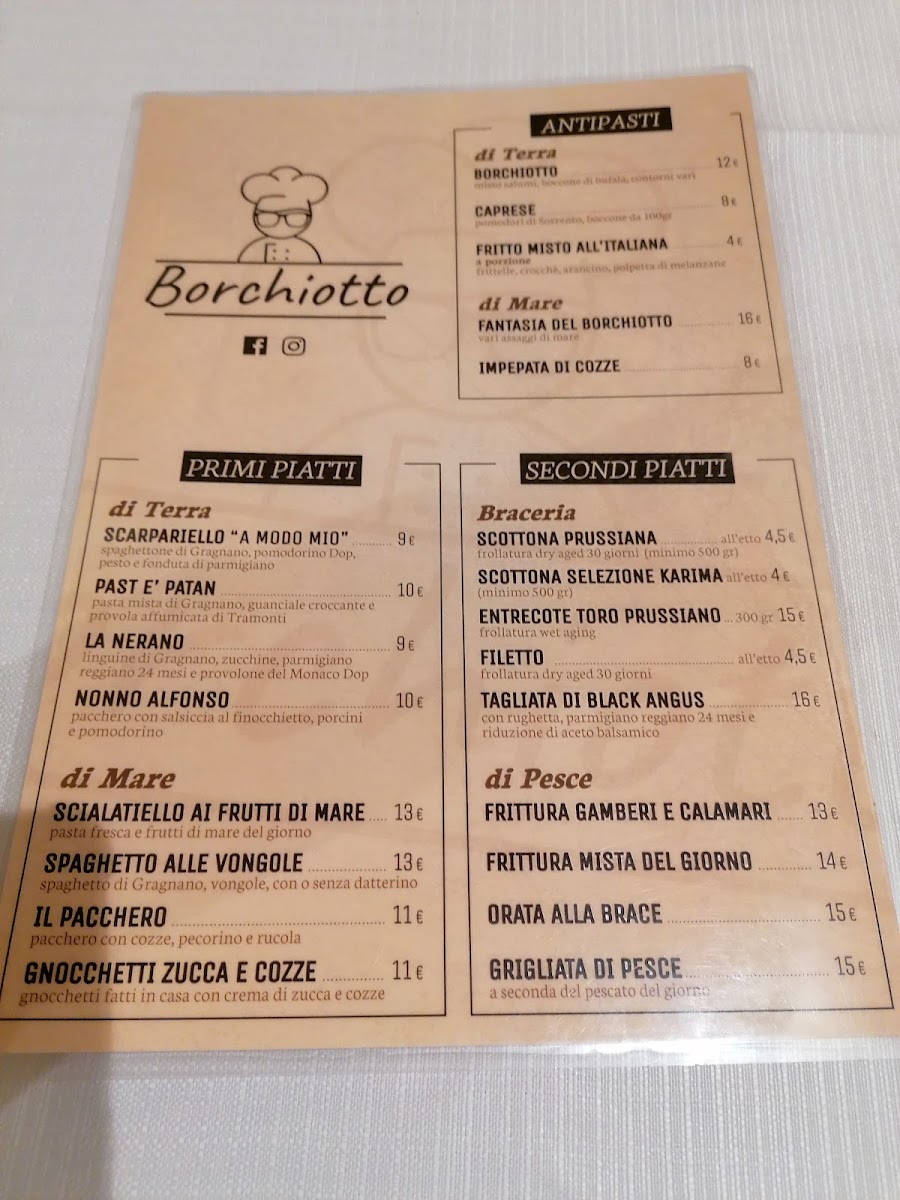 Ristorante Pizzeria Borchiotto Photo Menu 1