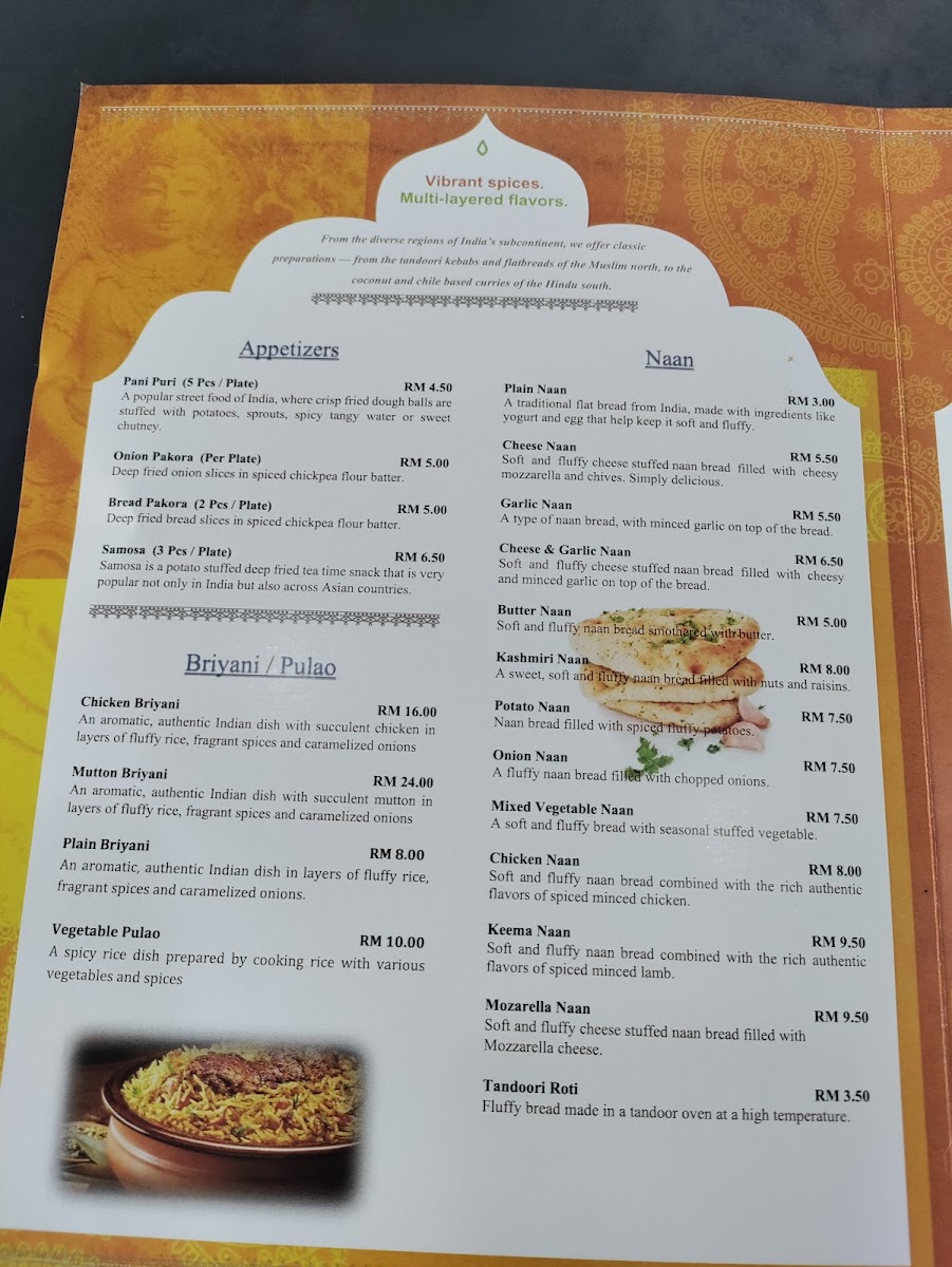 Restoran Kashmir Ipoh Photo Menu 2