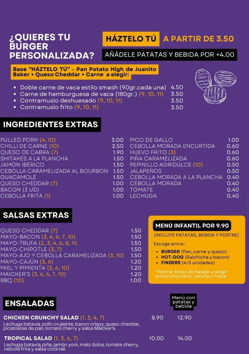 Maicker's Burger House Zabalgana Photo Menu 1