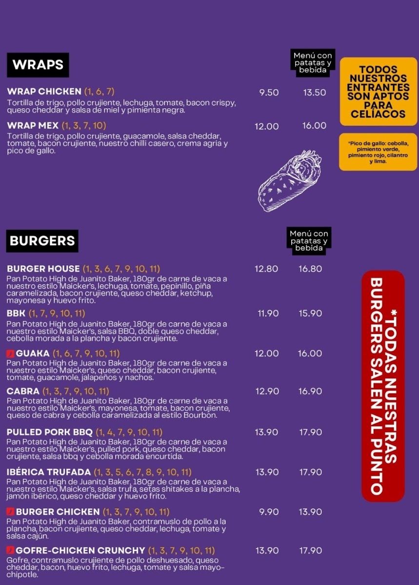 Maicker's Burger House Zabalgana Photo Menu 2