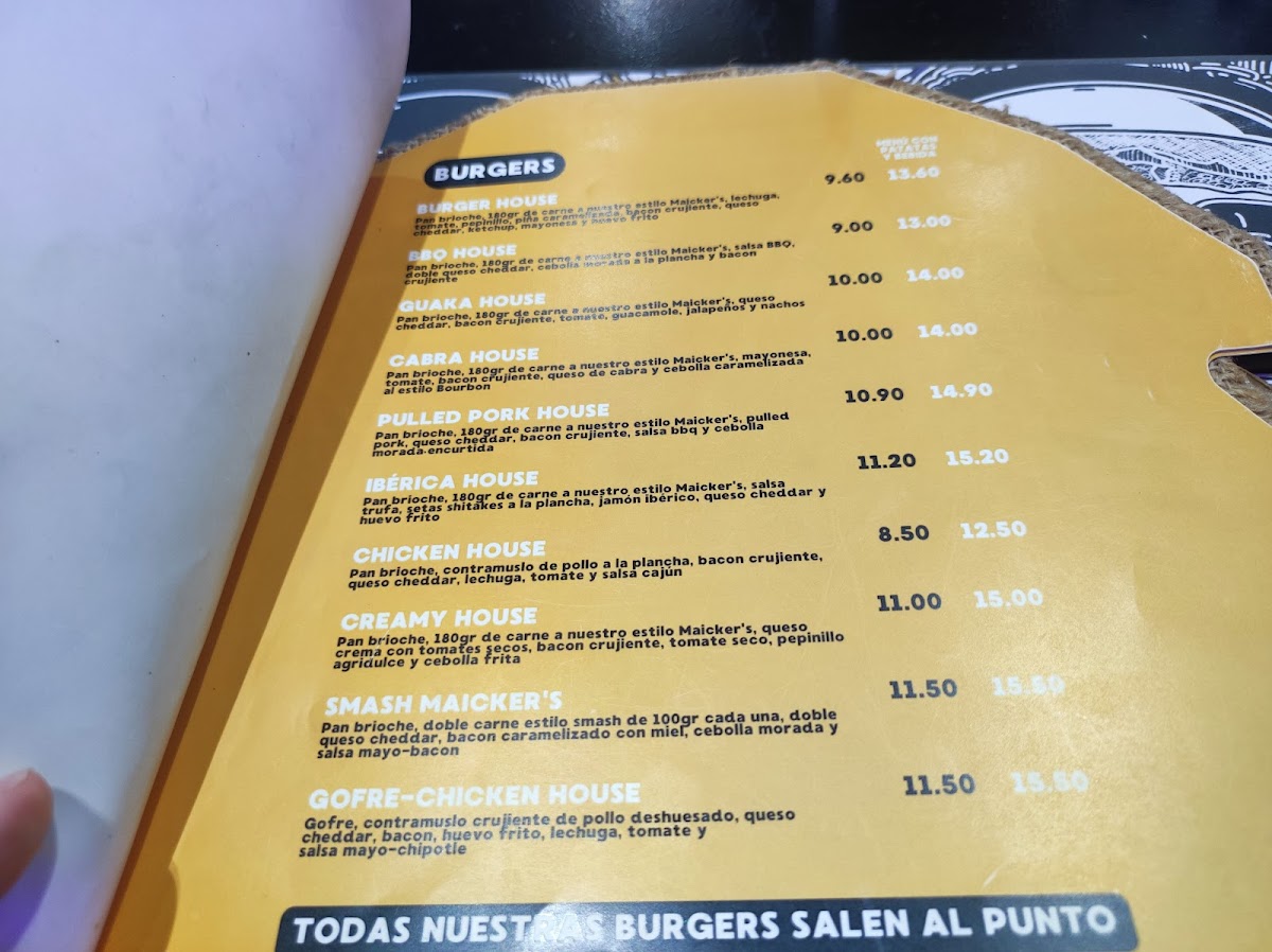 Maicker's Burger House Zabalgana Photo Menu 6