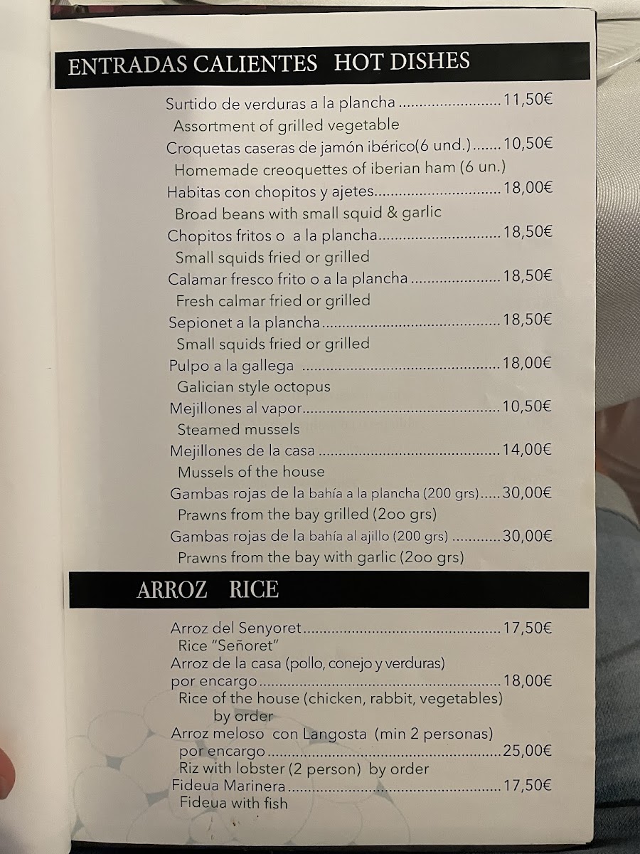 Casa Toni Photo Menu 2