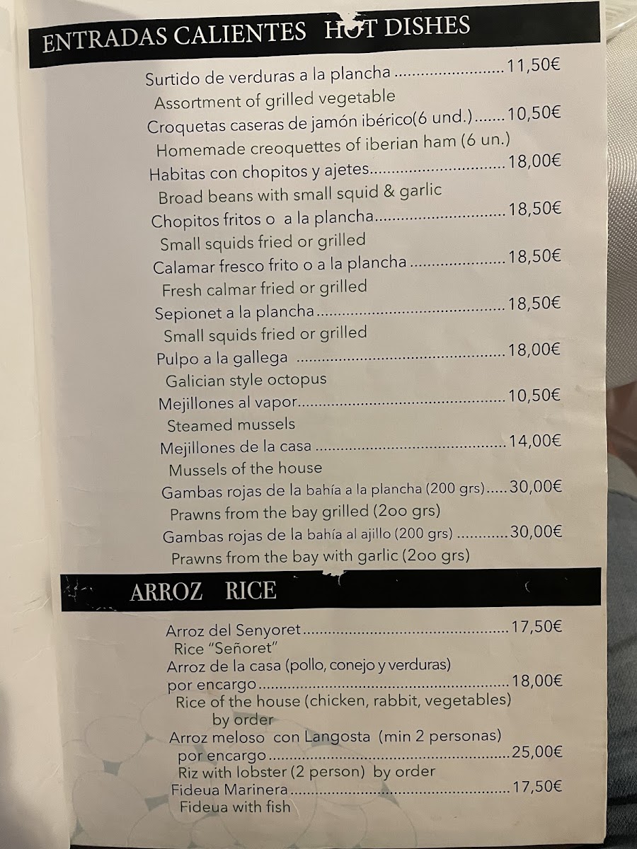 Casa Toni Photo Menu 3