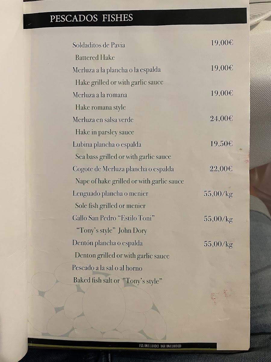 Casa Toni Photo Menu 9