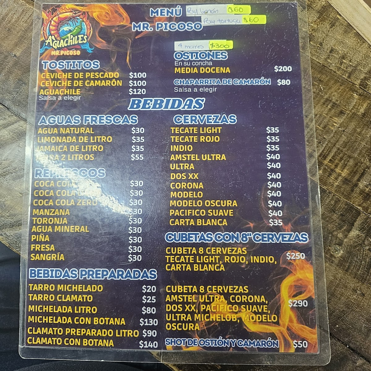 Aguchiles 'Mr.Picoso' Photo Menu 1