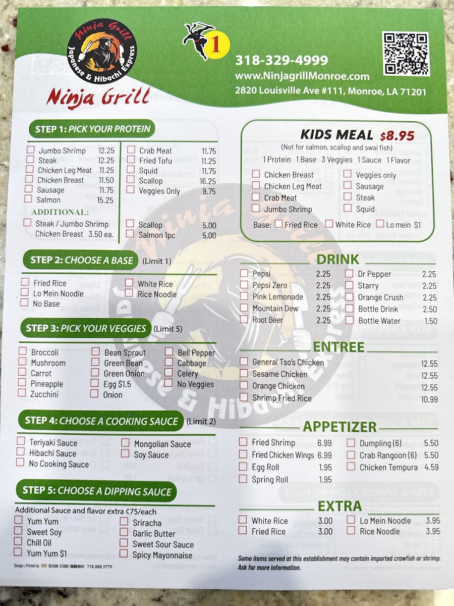 Ninja Grill Hibachi Express Photo Menu 1