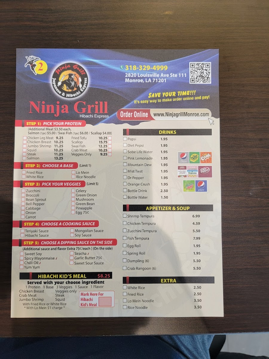 Ninja Grill Hibachi Express Photo Menu 7