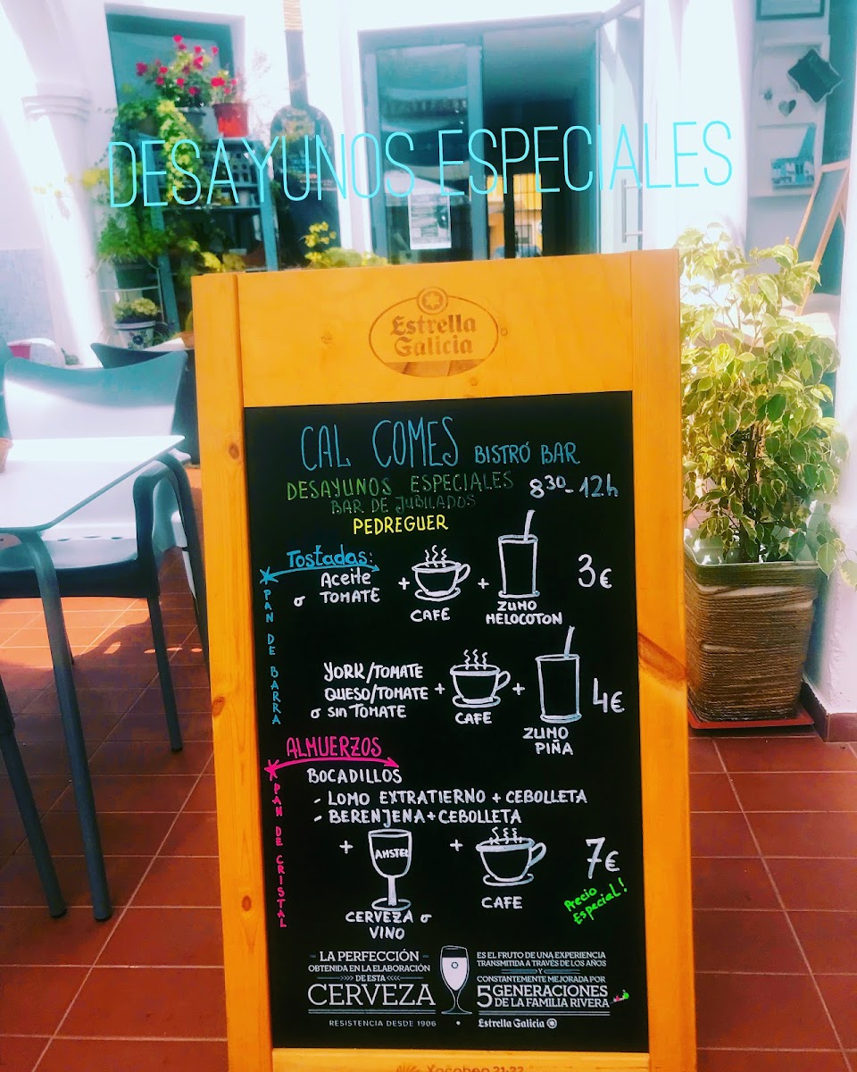 Cal comes Bar Cafeteria Photo Menu 1