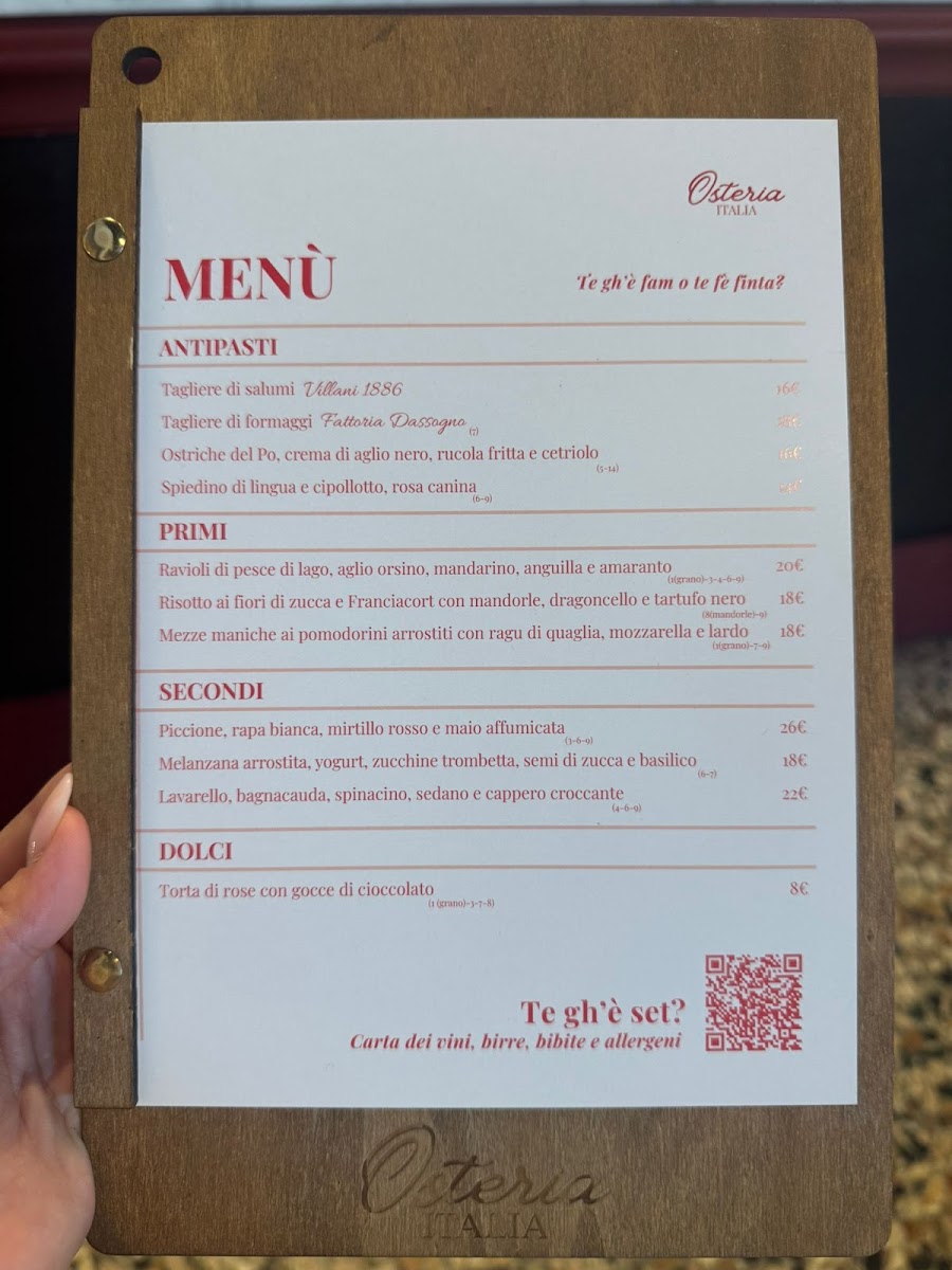 Osteria Italia Erba Photo Menu 1