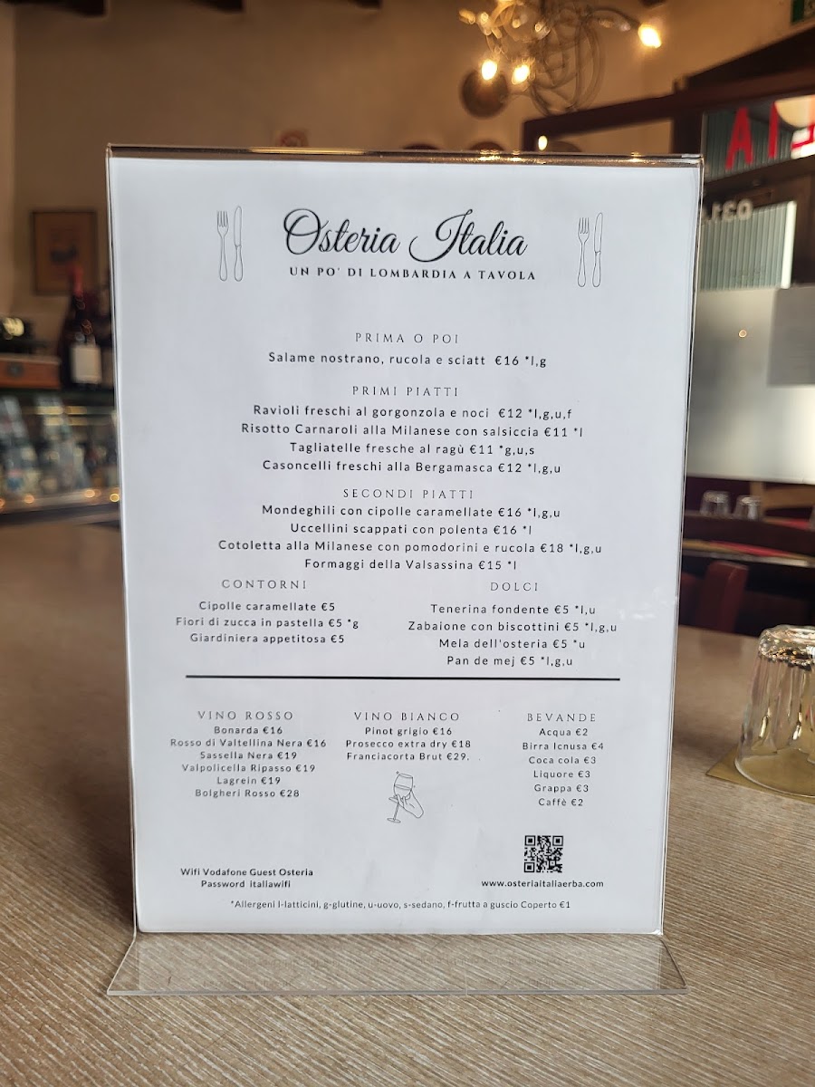 Osteria Italia Erba Photo Menu 5