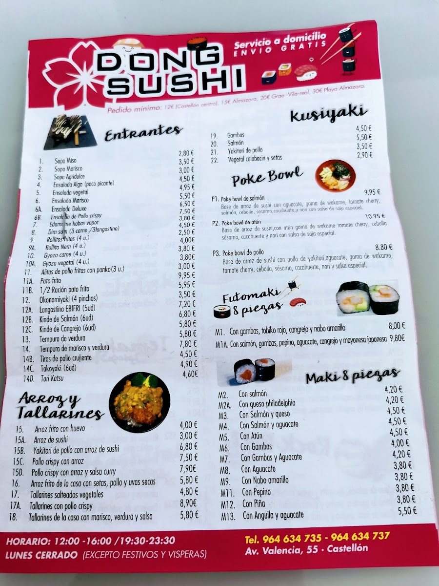 Restaurante Japonés - DONG SUSHI Photo Menu 1