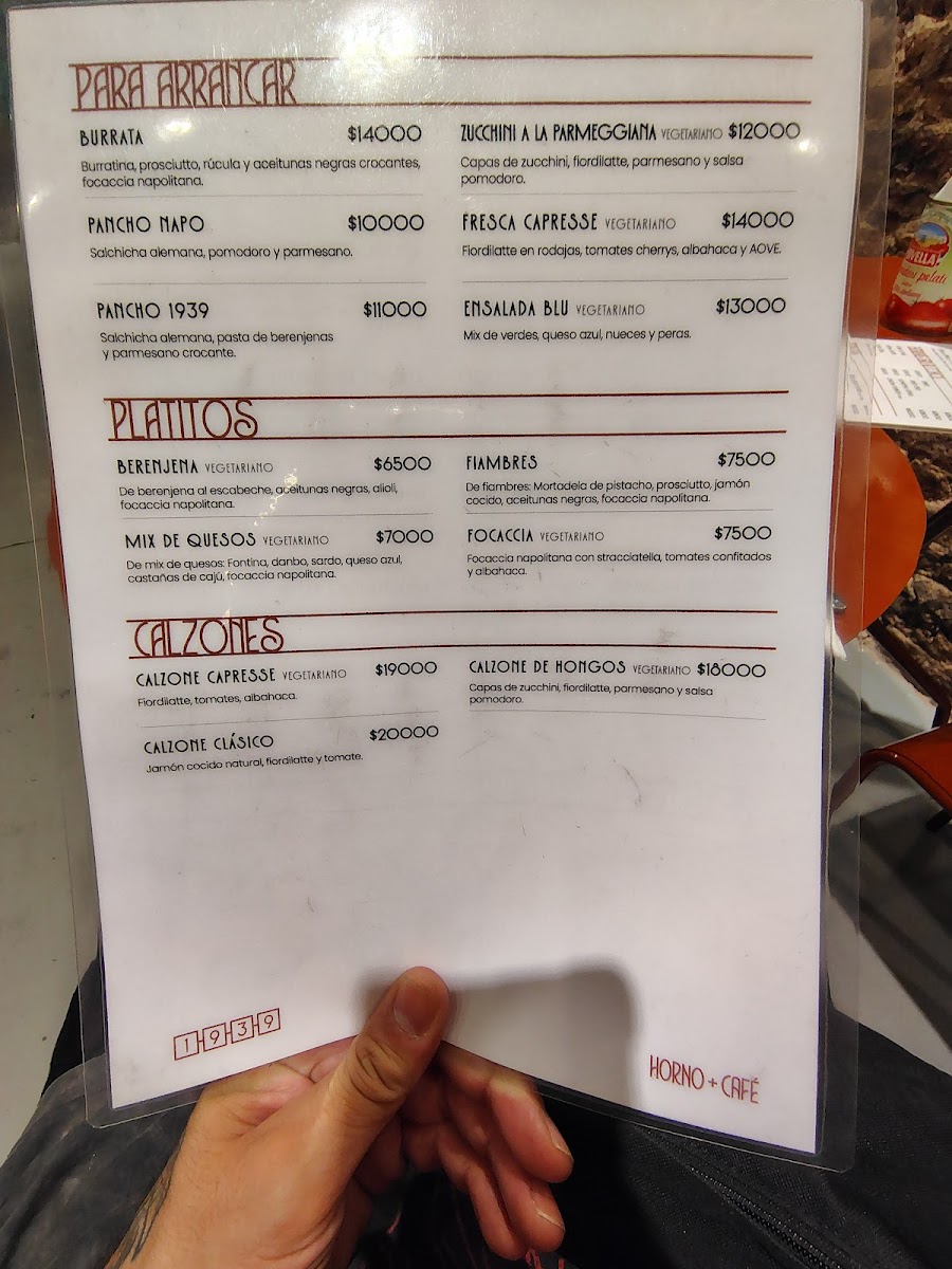1939 Horno + café Photo Menu 5
