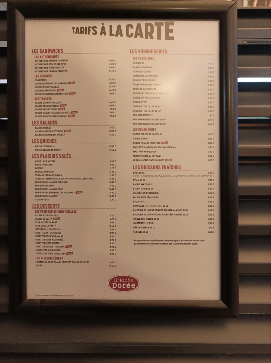 Brioche Dorée Photo Menu 2