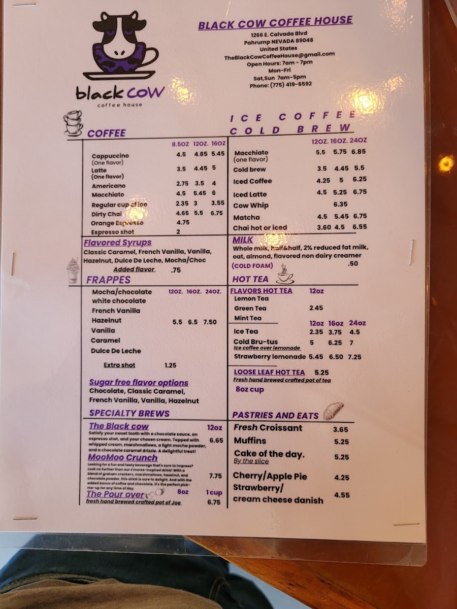 Black Cow Coffee House Photo Menu 4