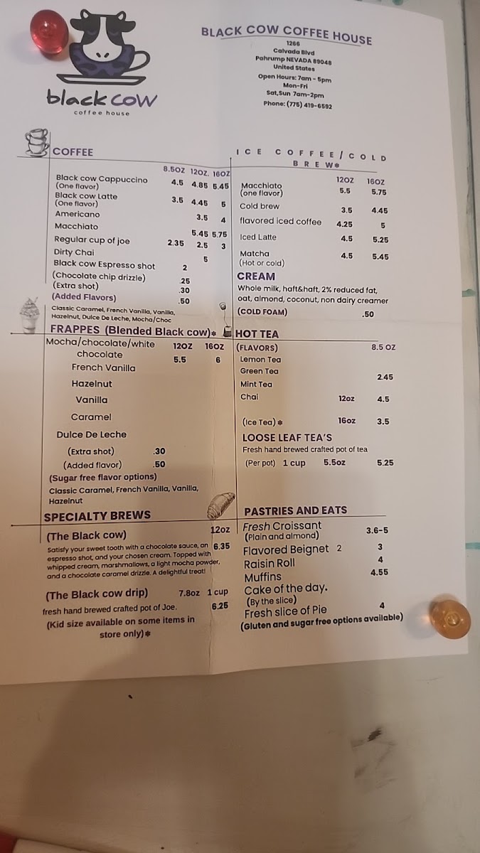 Black Cow Coffee House Photo Menu 5