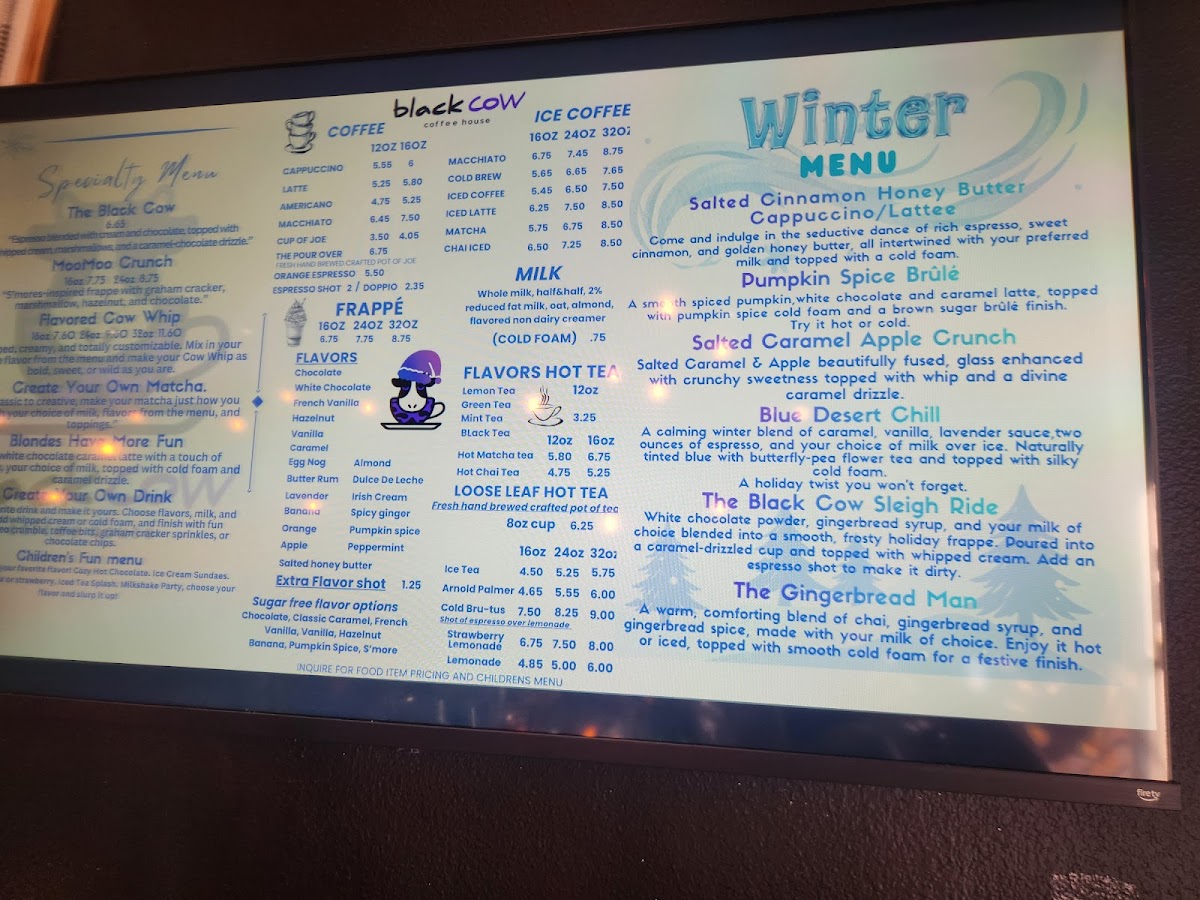 Black Cow Coffee House Photo Menu 6