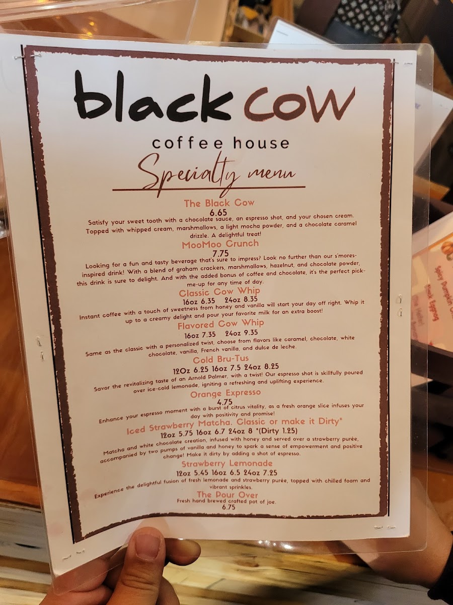 Black Cow Coffee House Photo Menu 7