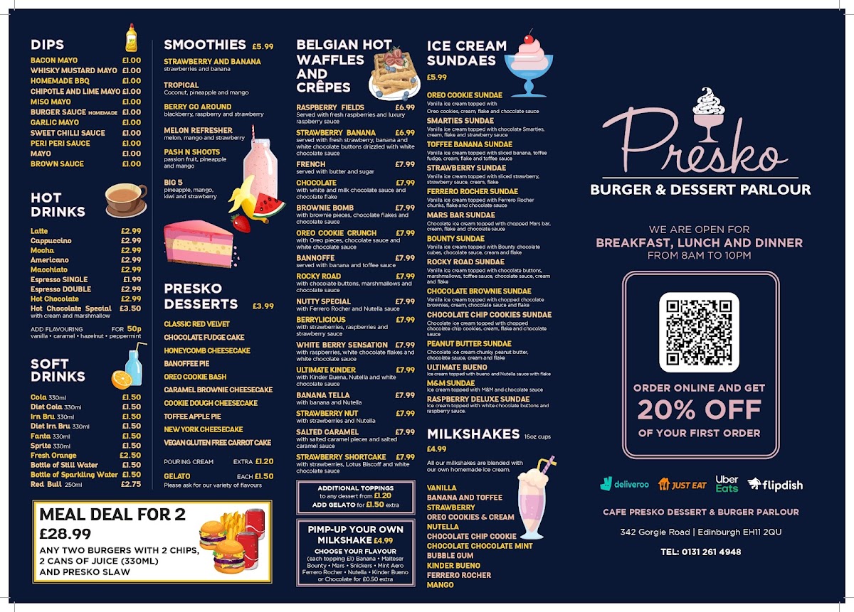 Braw Burgers and Pizzas Photo Menu 2