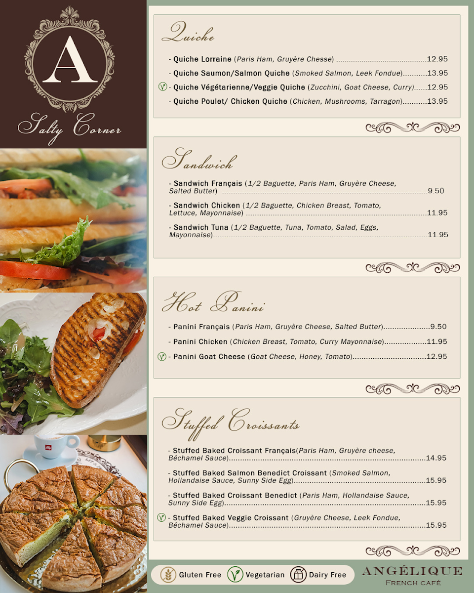 Angélique French Café Photo Menu 1