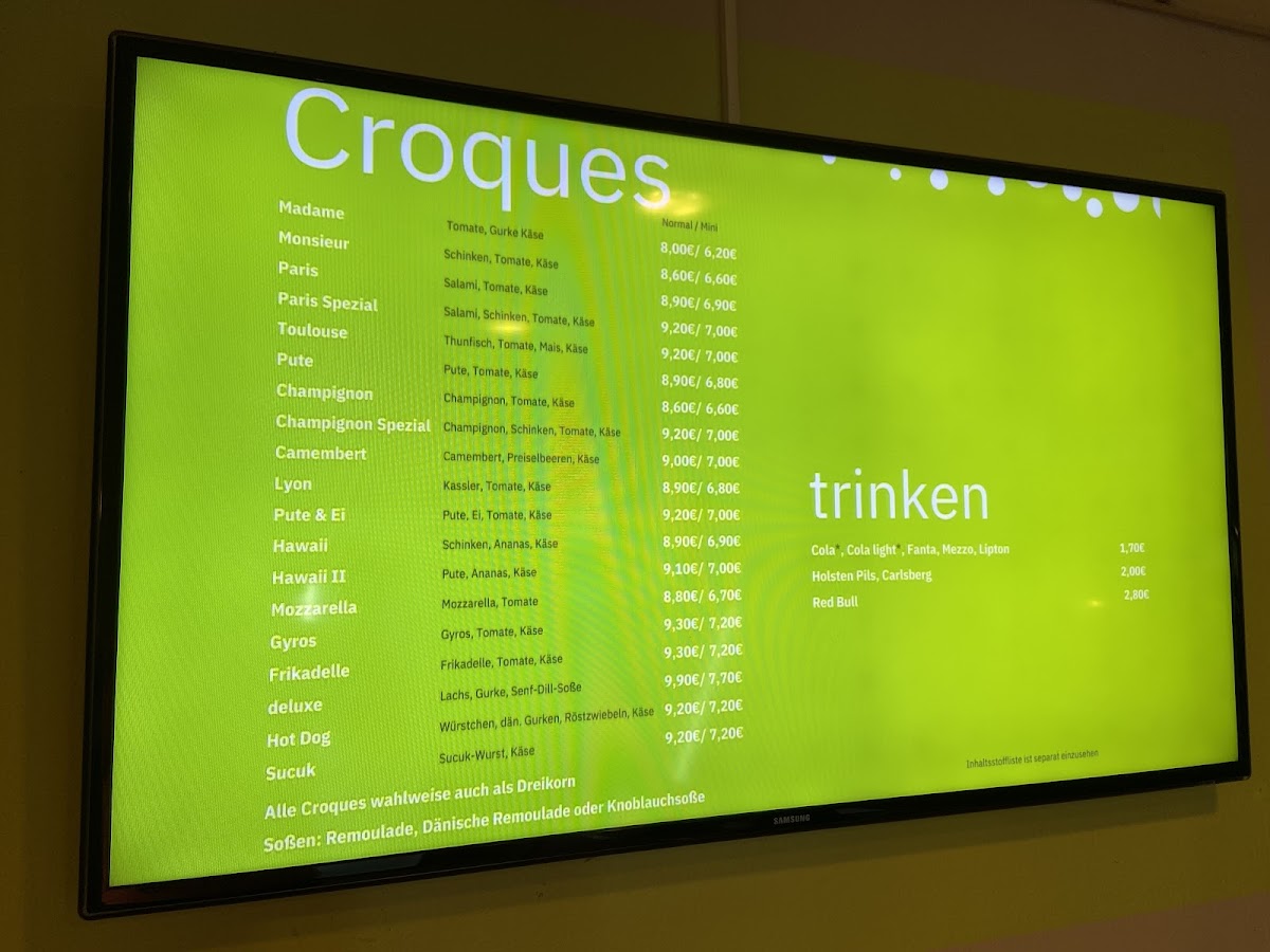 Croque deluxe Photo Menu 2