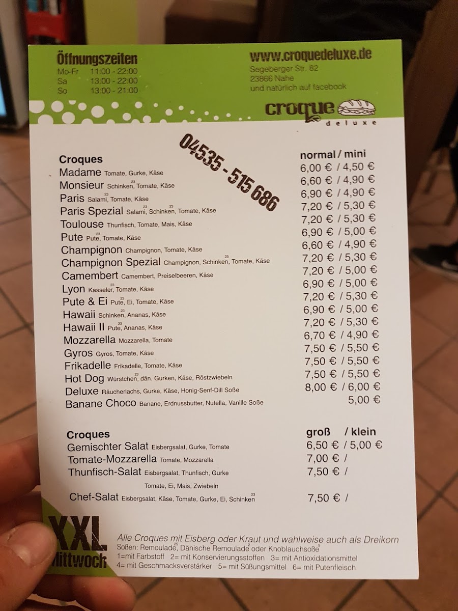 Croque deluxe Photo Menu 3