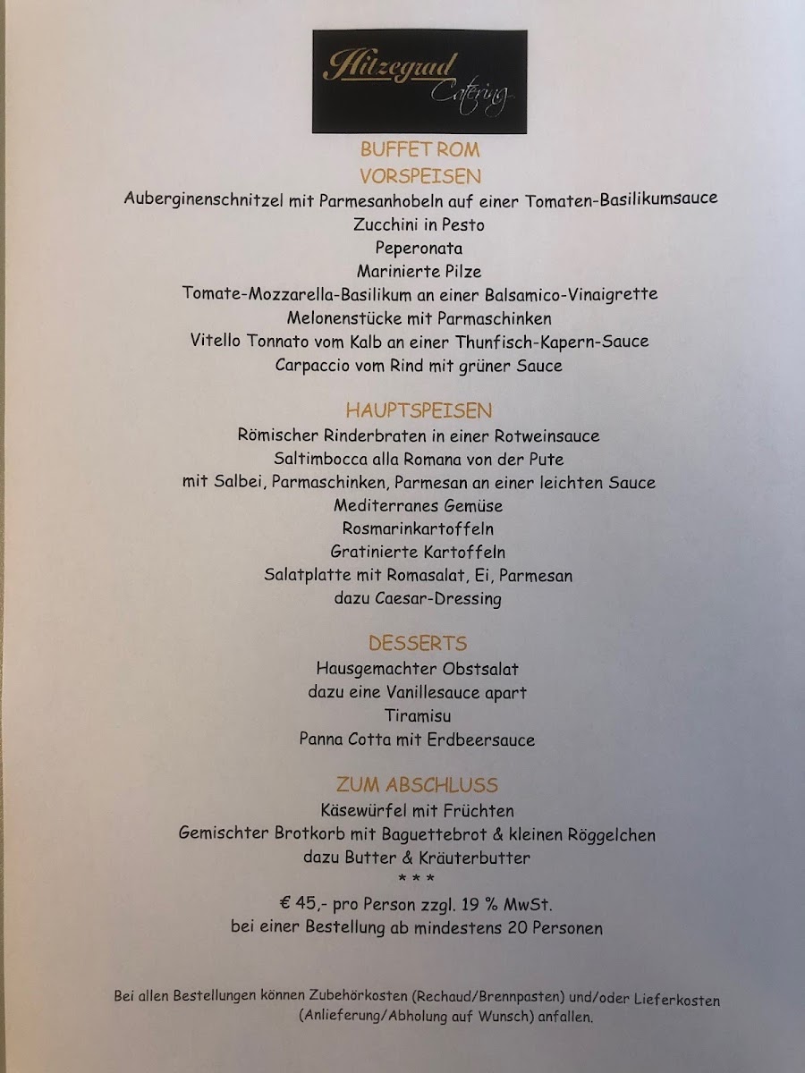 Restaurant Hitze-Frei - Solingen Photo Menu 1