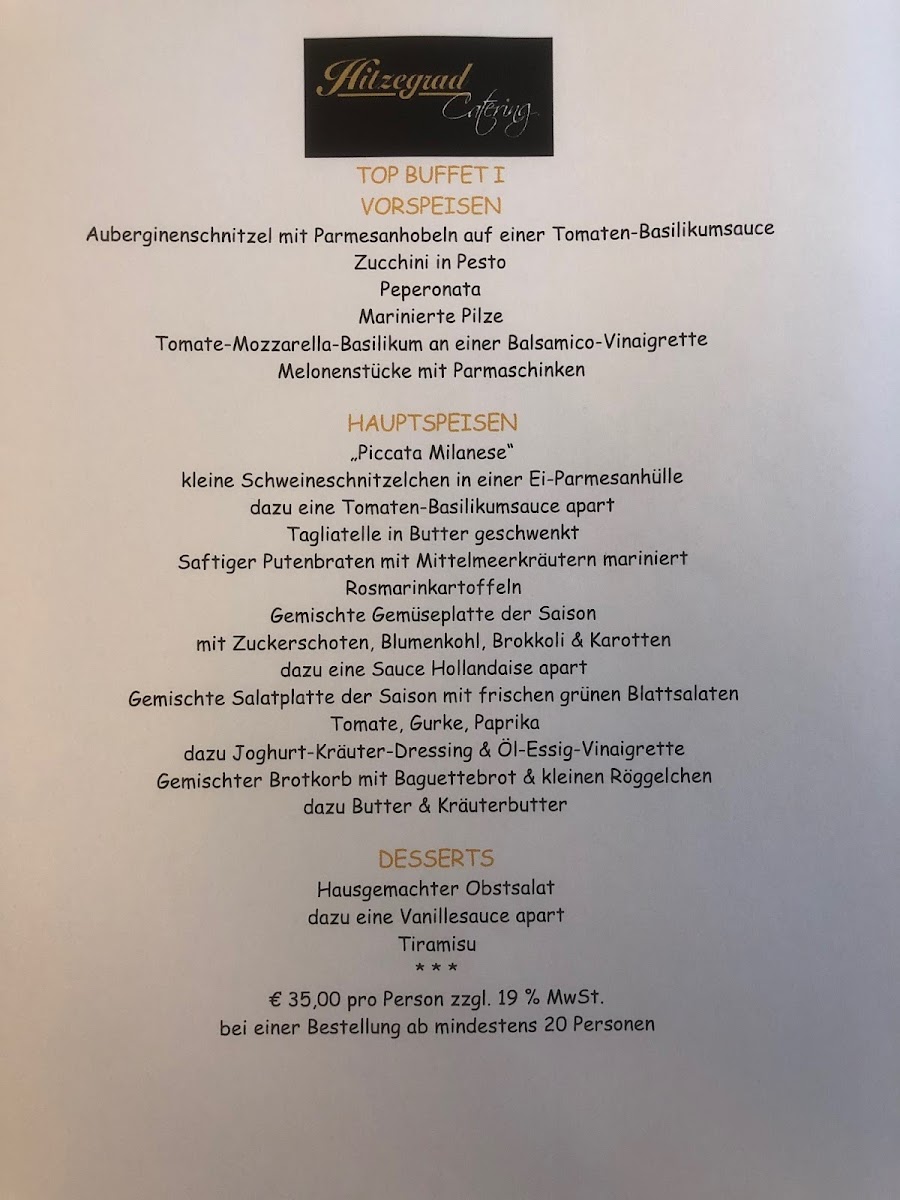 Restaurant Hitze-Frei - Solingen Photo Menu 2