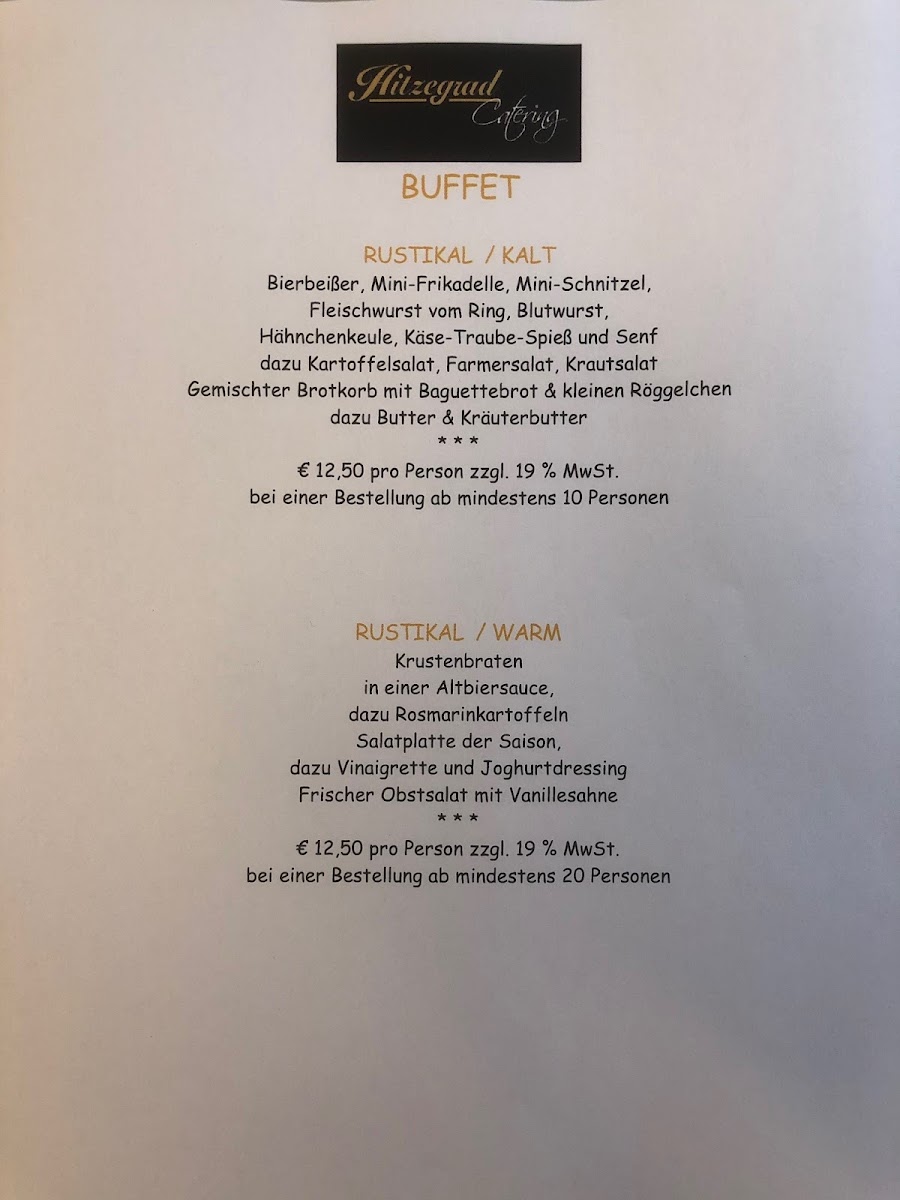 Restaurant Hitze-Frei - Solingen Photo Menu 8