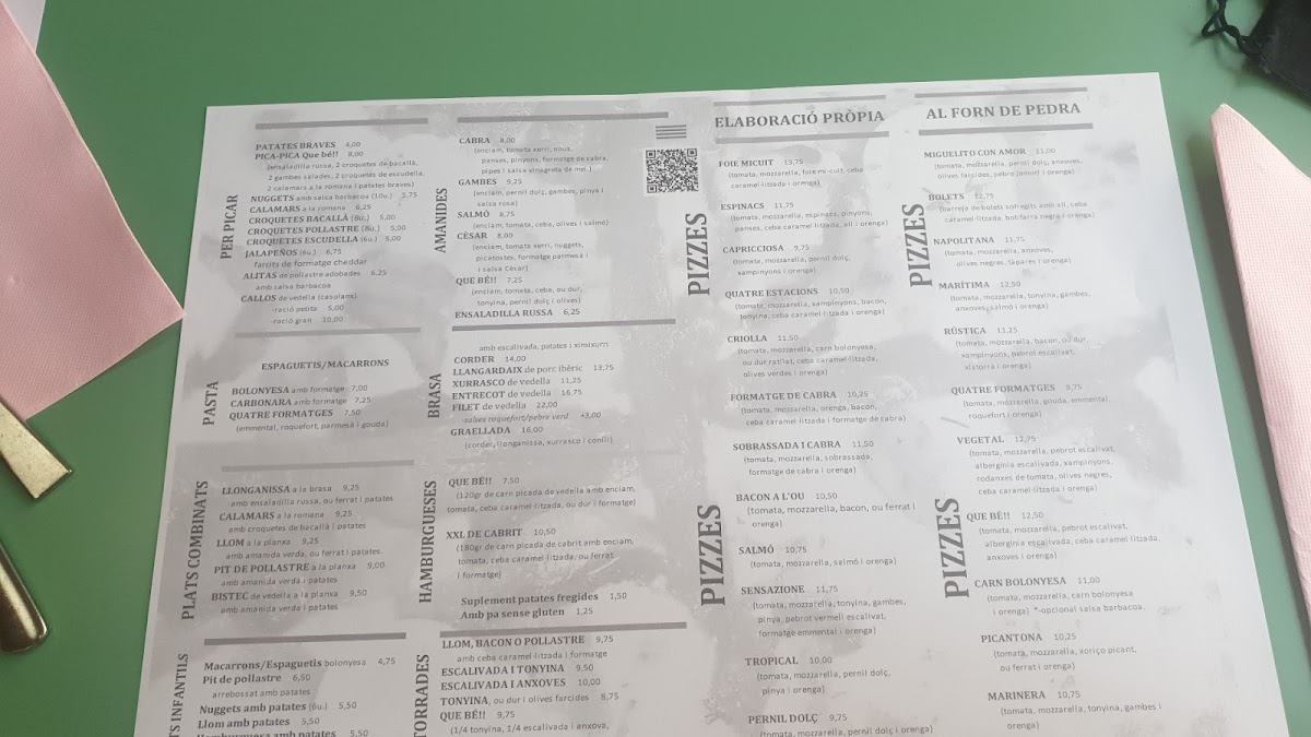 Pizzeria Restaurant Que bé!! Photo Menu 6