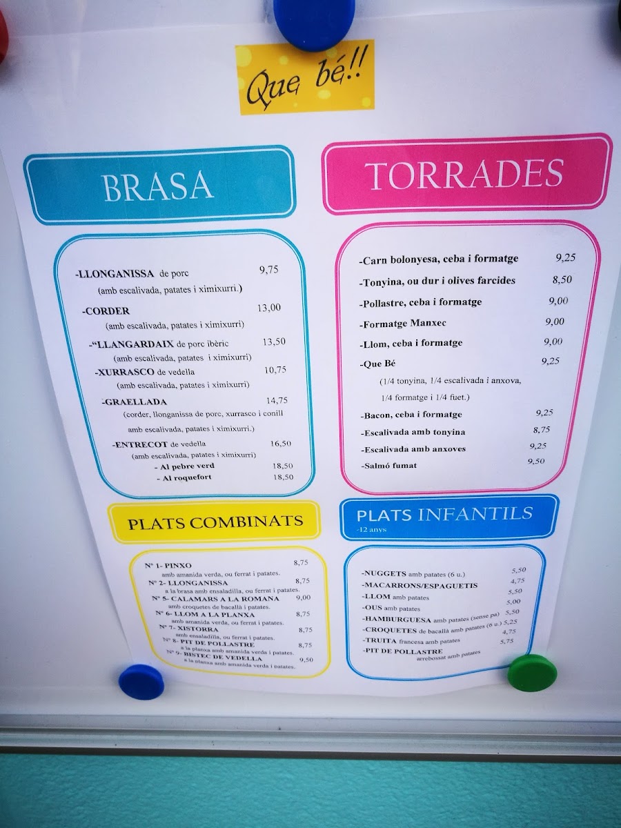 Pizzeria Restaurant Que bé!! Photo Menu 7