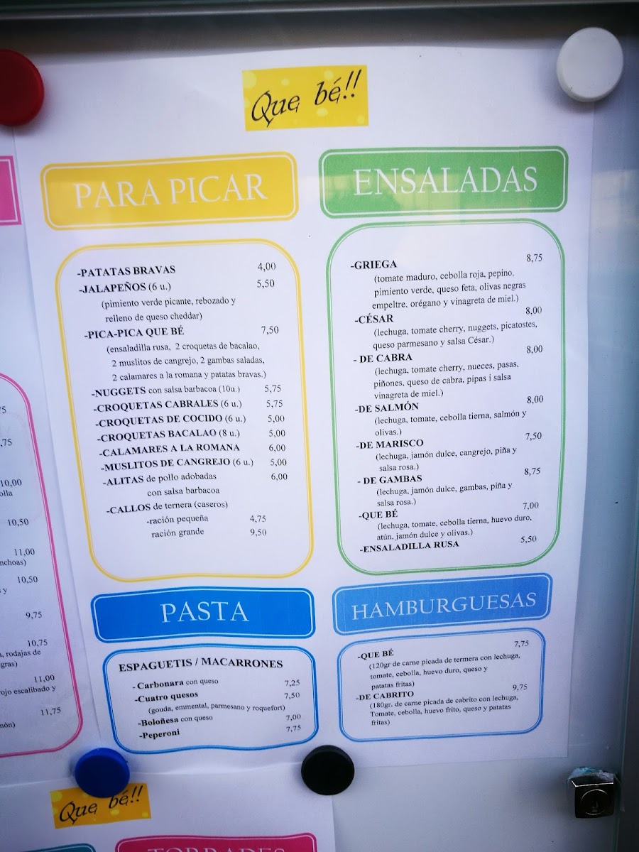 Pizzeria Restaurant Que bé!! Photo Menu 8
