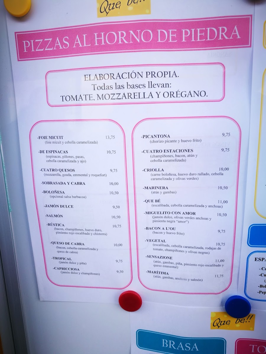 Pizzeria Restaurant Que bé!! Photo Menu 9