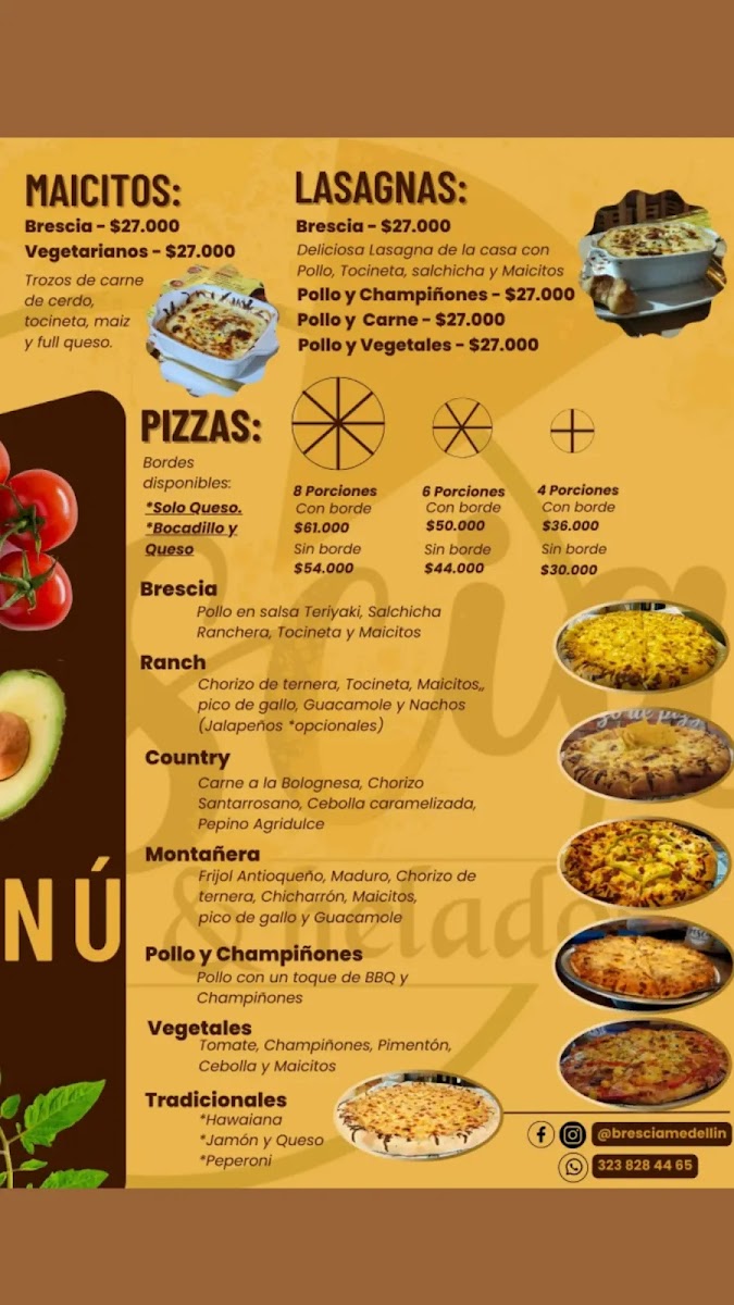 Brescia Pizzas y Helados Photo Menu 1