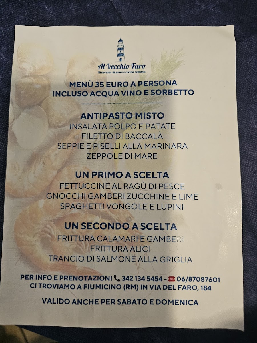 Ristorante Al Vecchio faro Photo Menu 1