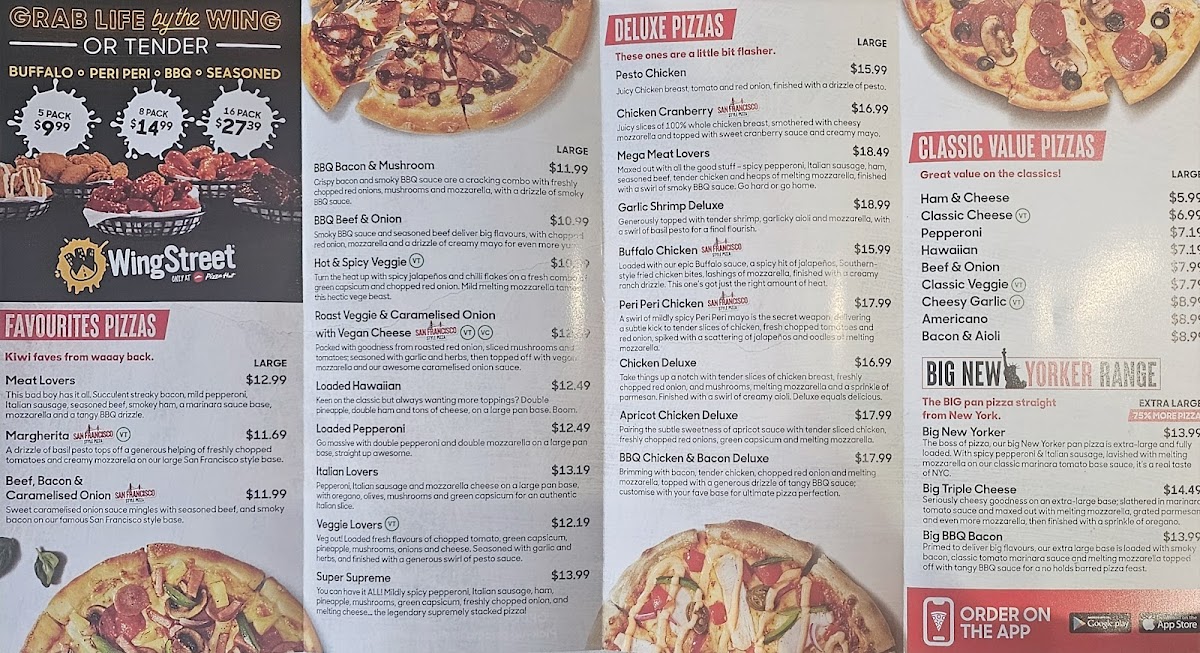 Pizza Hut Oamaru Photo Menu 1