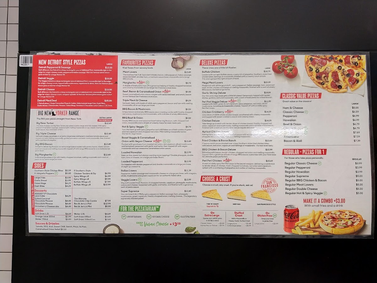 Pizza Hut Oamaru Photo Menu 3