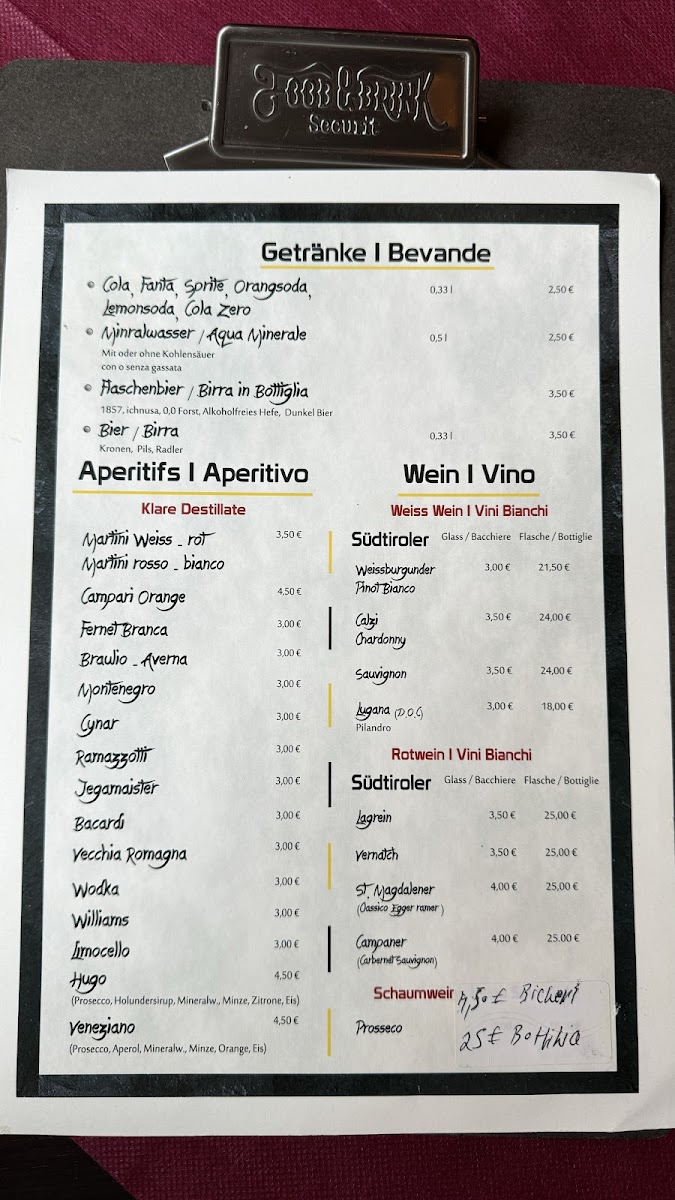 Rittnerhof pizzeria& grill Photo Menu 1