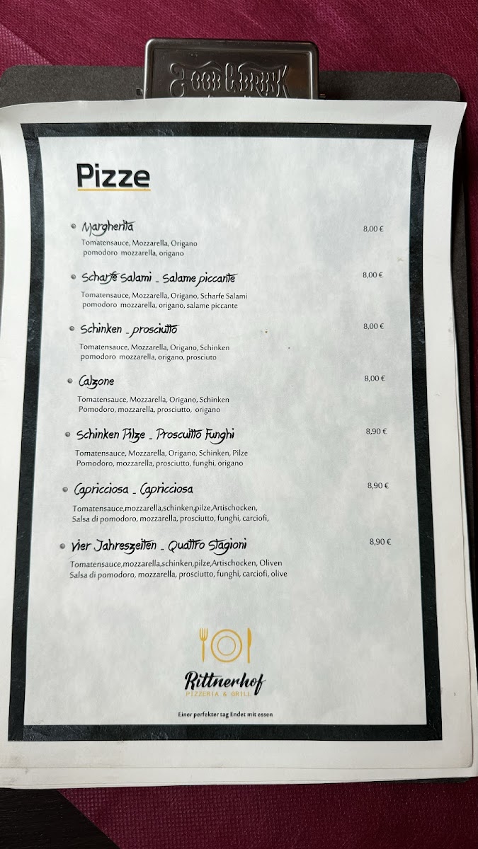 Rittnerhof pizzeria& grill Photo Menu 5
