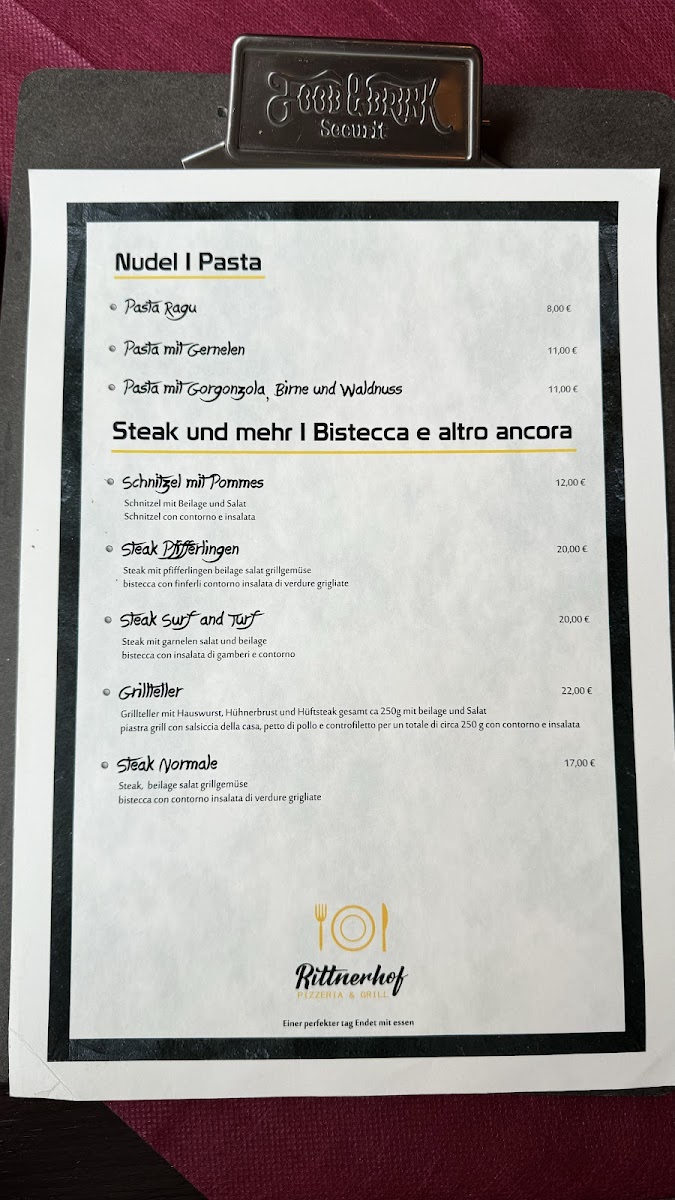Rittnerhof pizzeria& grill Photo Menu 6
