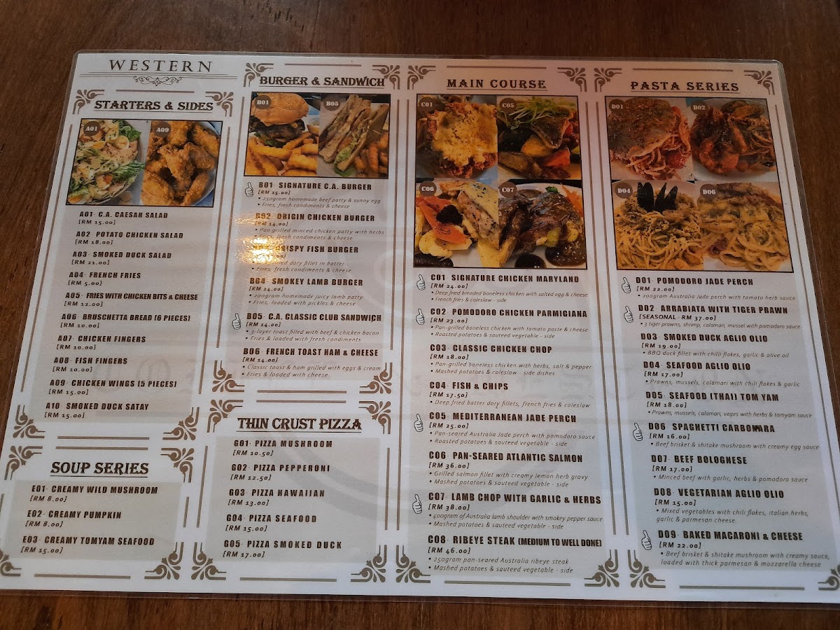 CA Coffee & Pastries Photo Menu 1