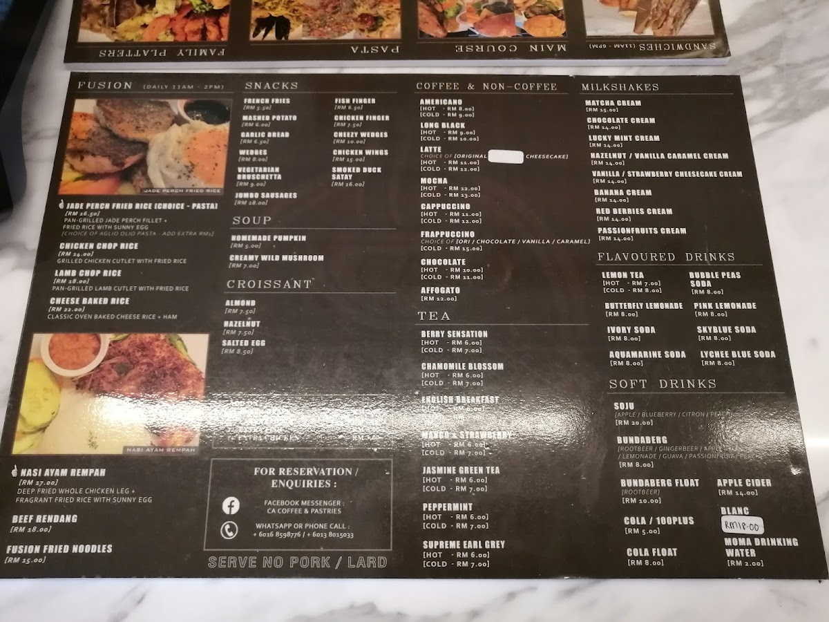 CA Coffee & Pastries Photo Menu 3