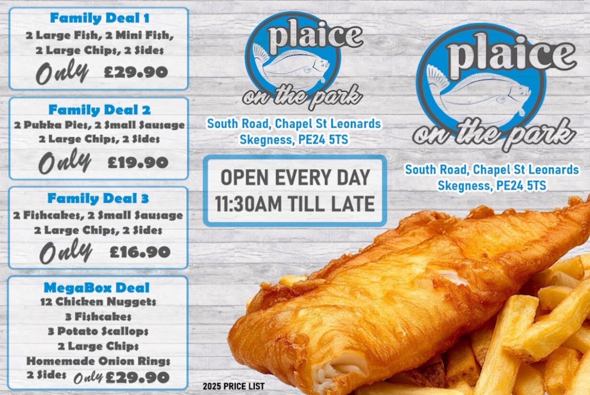 Plaice on the Park Photo Menu 2