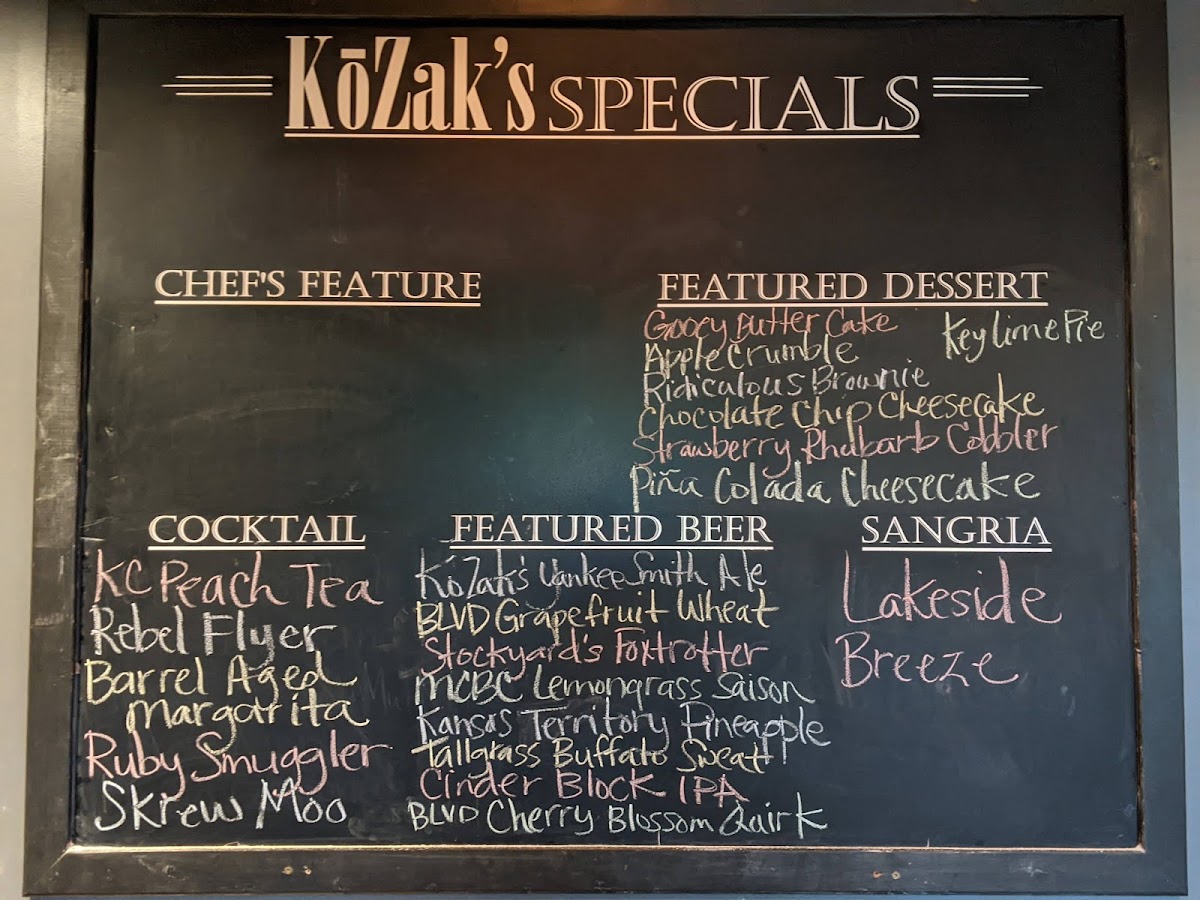 KoZak's Laketown Grill Photo Menu 3