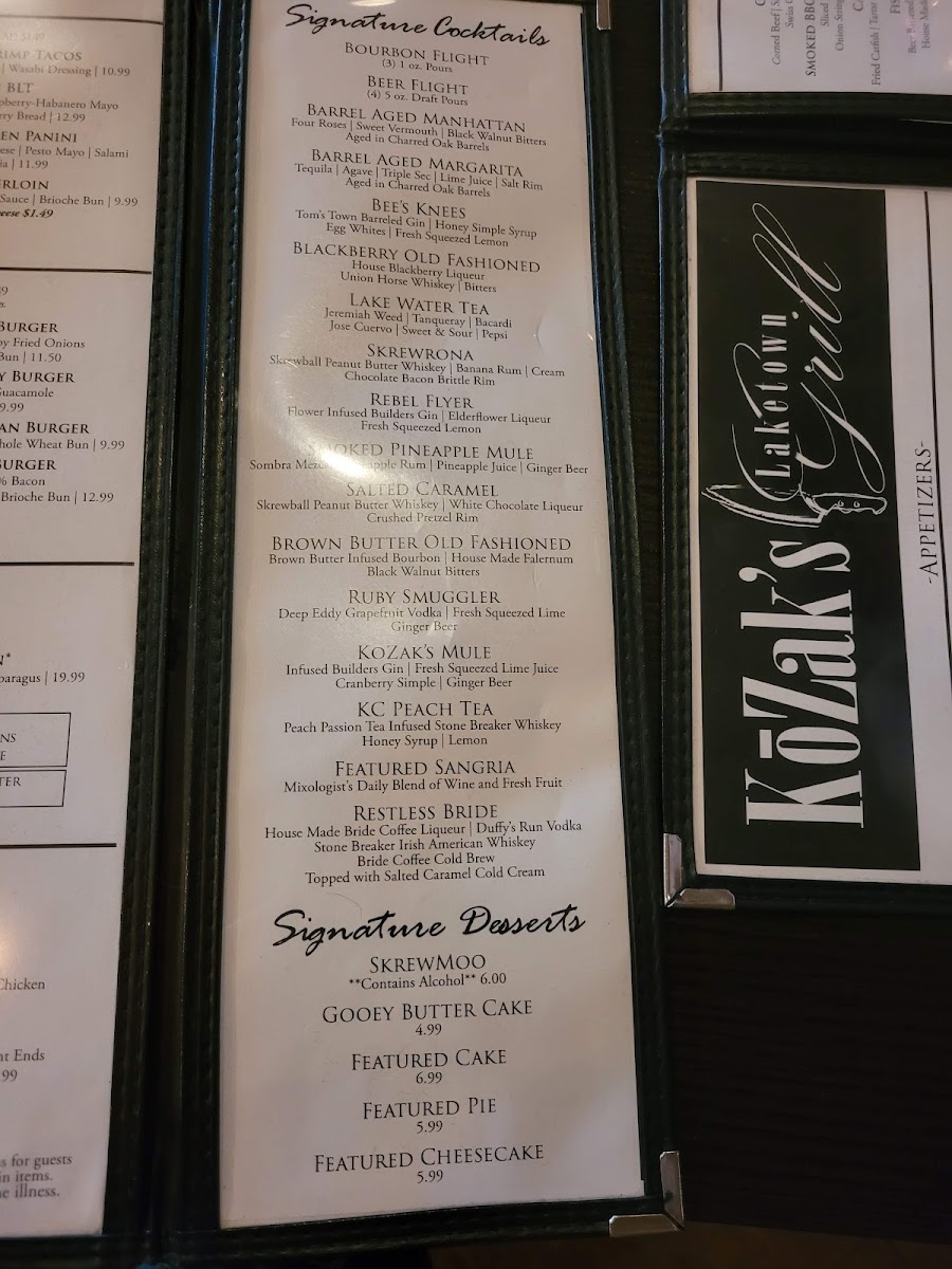 KoZak's Laketown Grill Photo Menu 7