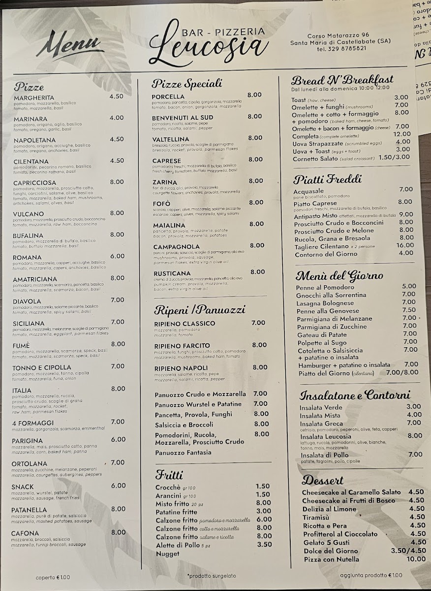 Leucosia Bar Pizzeria Photo Menu 1