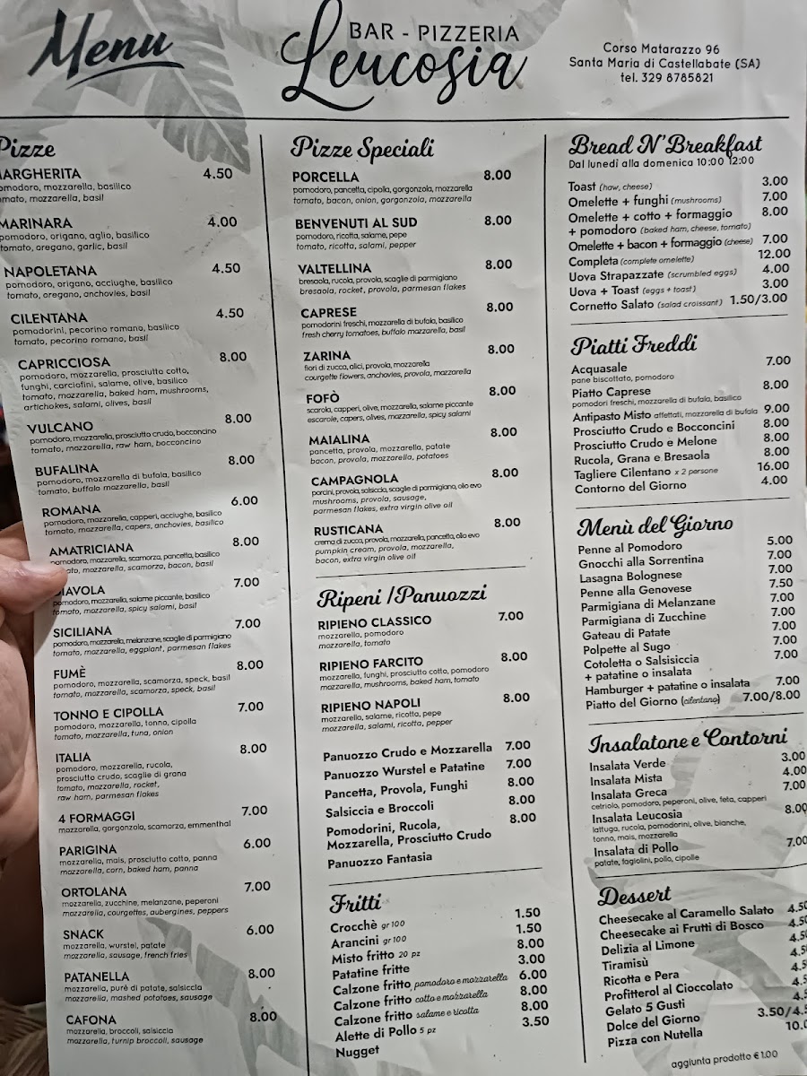Leucosia Bar Pizzeria Photo Menu 4
