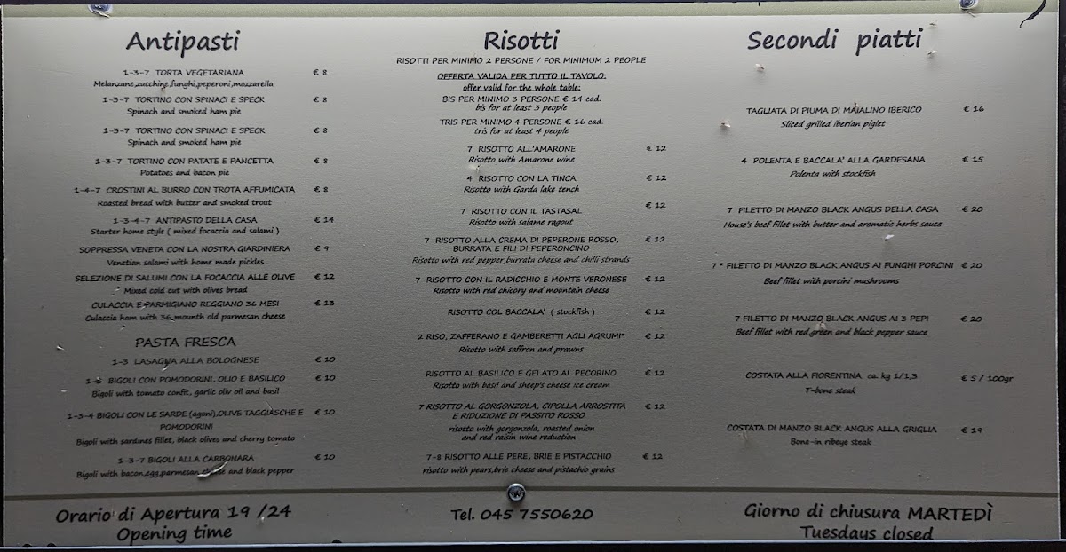 Osteria Le Spine Photo Menu 1